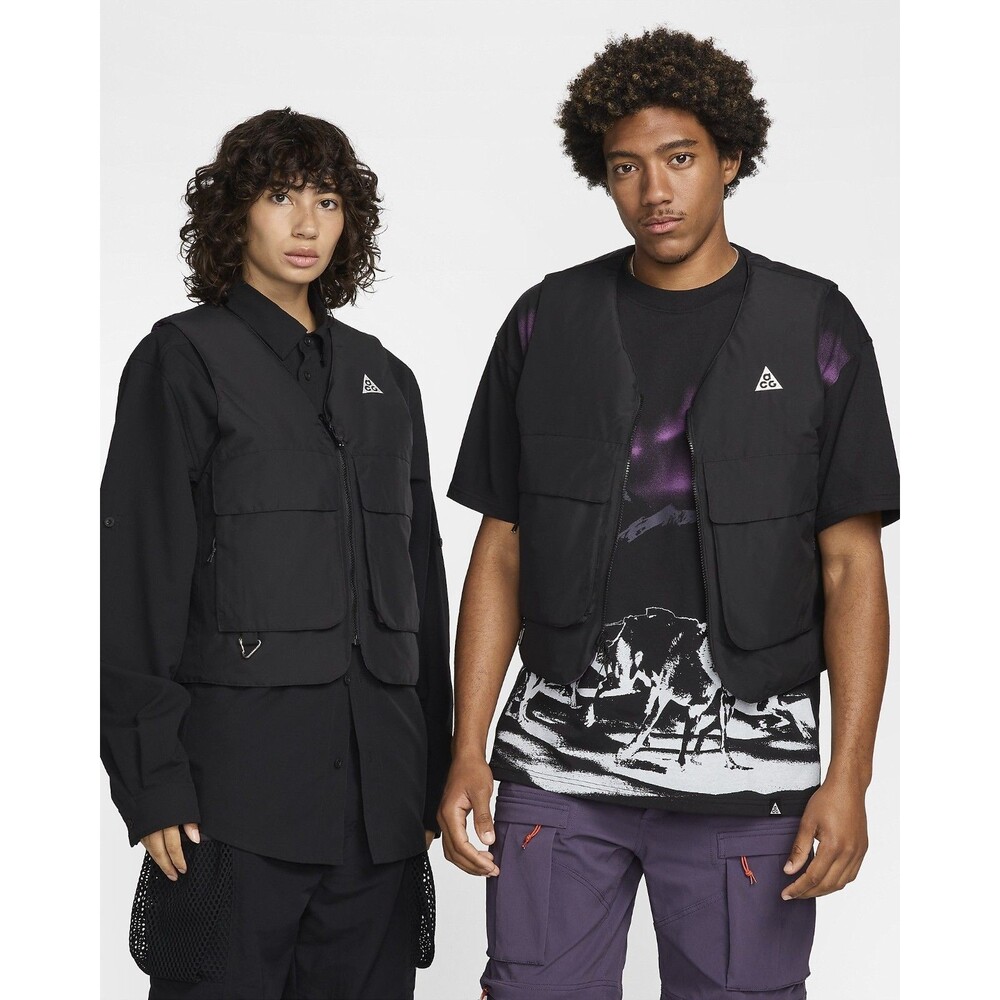 Nike ACG Skull Peak PrimaLoft Mens Small Black Purple Reversible Vest FV8694-010